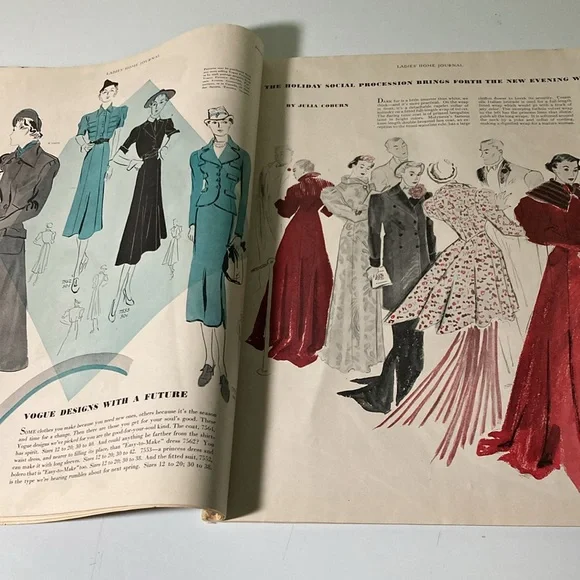 1937 Vintage Ladies' Home Journal Cover magazine - Picture 6 of 6